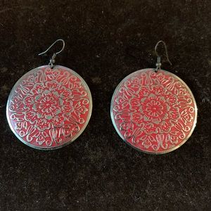 Tin Engraved Earrings